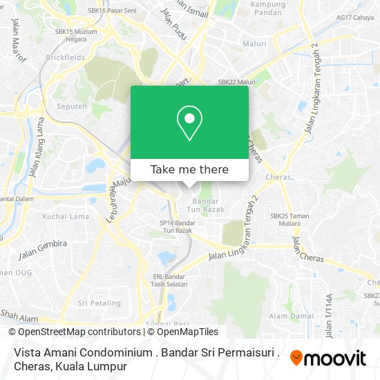 Peta Vista Amani Condominium . Bandar Sri Permaisuri . Cheras