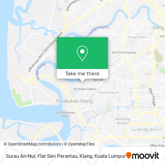 Peta Surau An-Nur, Flat Seri Perantau, Klang