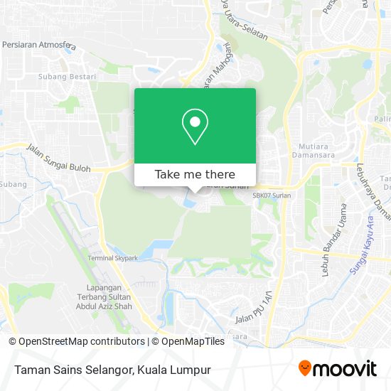 Peta Taman Sains Selangor