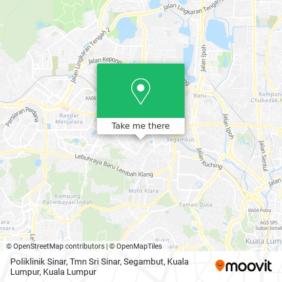 Poliklinik Sinar, Tmn Sri Sinar, Segambut, Kuala Lumpur map