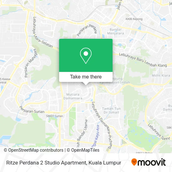 Ritze Perdana 2 Studio Apartment map