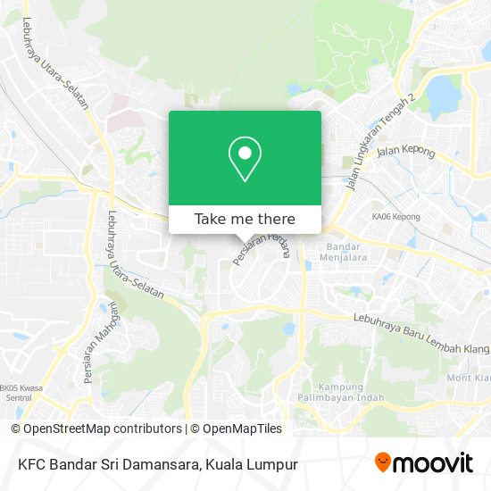 Peta KFC Bandar Sri Damansara