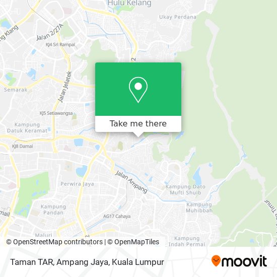 Peta Taman TAR, Ampang Jaya