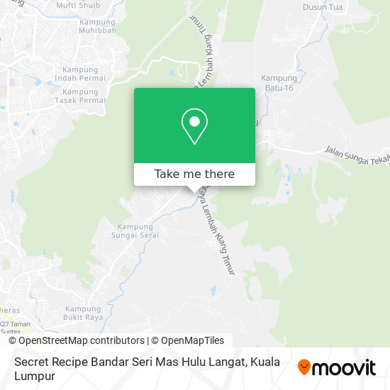 Secret Recipe Bandar Seri Mas Hulu Langat map