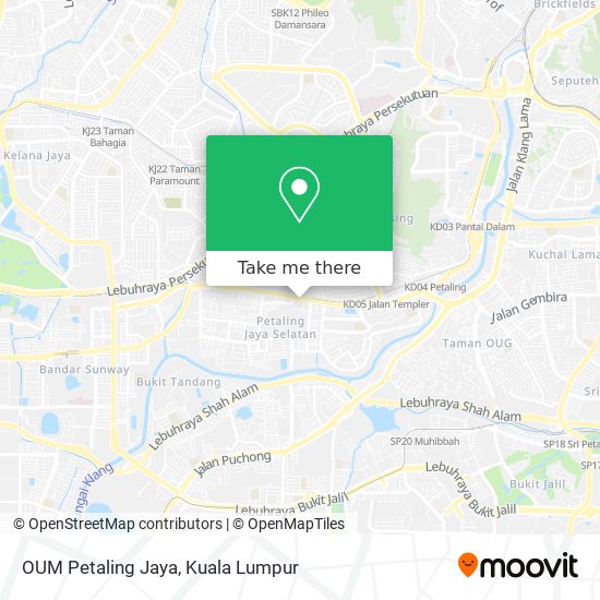 OUM Petaling Jaya map