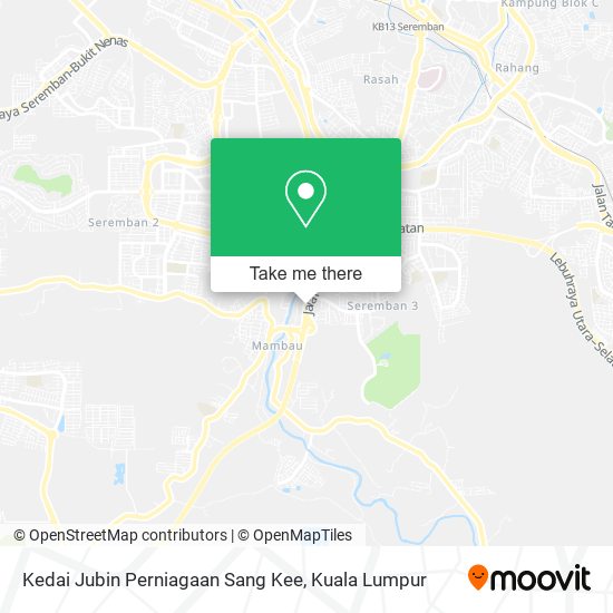 Peta Kedai Jubin Perniagaan Sang Kee