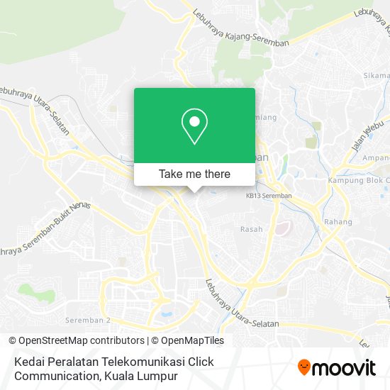 Kedai Peralatan Telekomunikasi Click Communication map