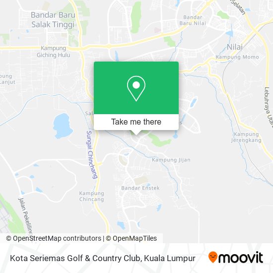 Kota Seriemas Golf & Country Club map