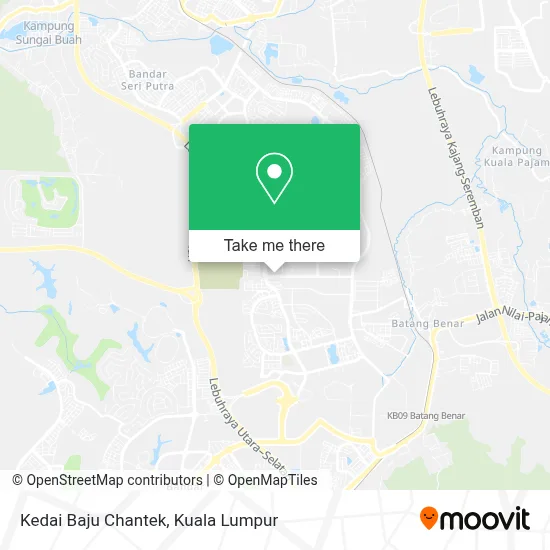 Kedai Baju Chantek map