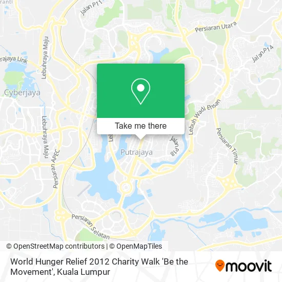 World Hunger Relief 2012 Charity Walk 'Be the Movement' map