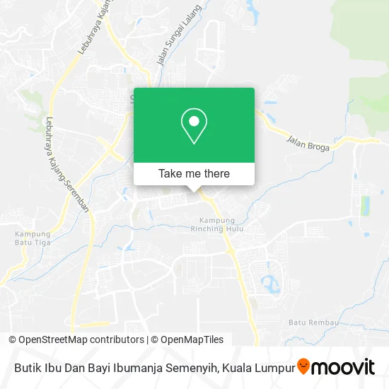 Butik Ibu Dan Bayi Ibumanja Semenyih map