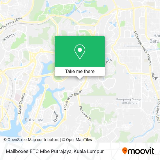 Mailboxes ETC Mbe Putrajaya map