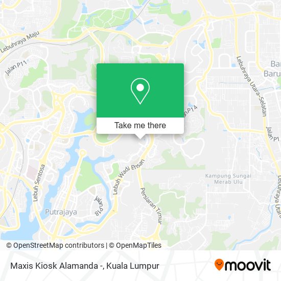 Maxis Kiosk Alamanda - map