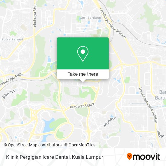 Klinik Pergigian Icare Dental map