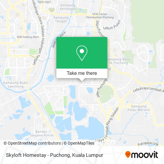 Peta Skyloft Homestay - Puchong