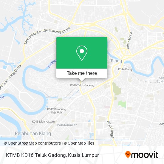 KTMB KD16 Teluk Gadong map