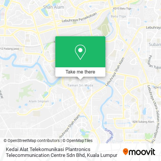 Peta Kedai Alat Telekomunikasi Plantronics Telecommunication Centre Sdn Bhd