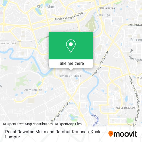Pusat Rawatan Muka and Rambut Krishnas map