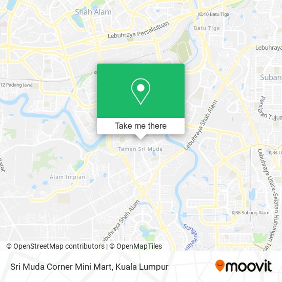 Sri Muda Corner Mini Mart map