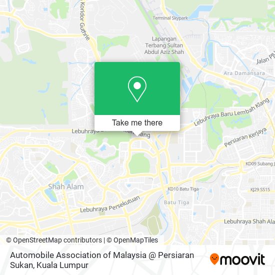 Peta Automobile Association of Malaysia @ Persiaran Sukan