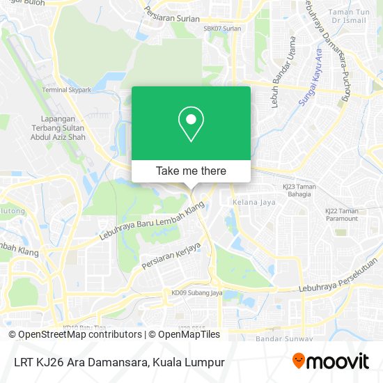Peta LRT KJ26 Ara Damansara
