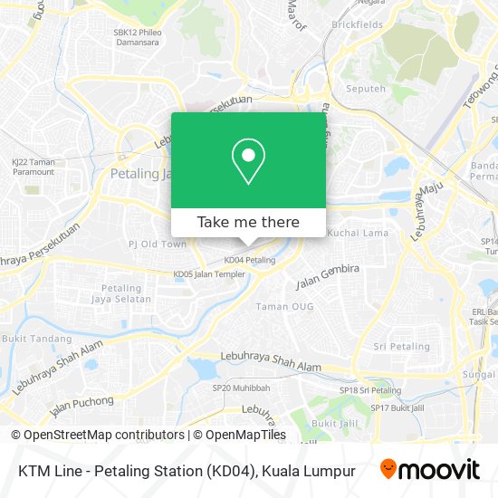 KTM Line - Petaling Station (KD04) map