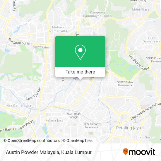 Austin Powder Malaysia map