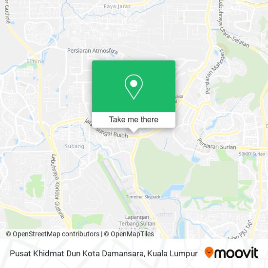 Peta Pusat Khidmat Dun Kota Damansara