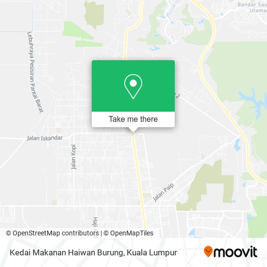 Kedai Makanan Haiwan Burung map