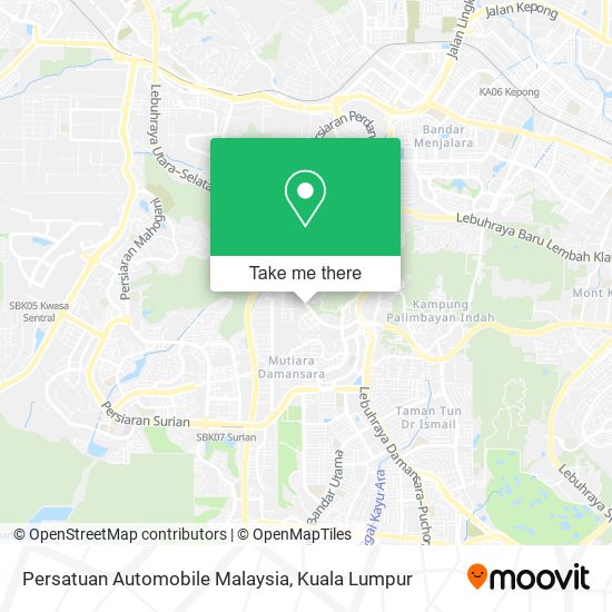 Persatuan Automobile Malaysia map