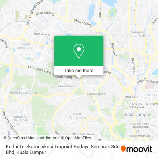 Kedai Telekomunikasi Tmpoint Budaya Semarak Sdn Bhd map