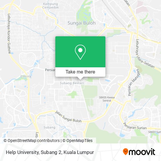 Peta Help University, Subang 2