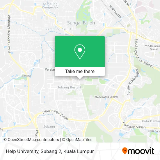 Help University, Subang 2 map