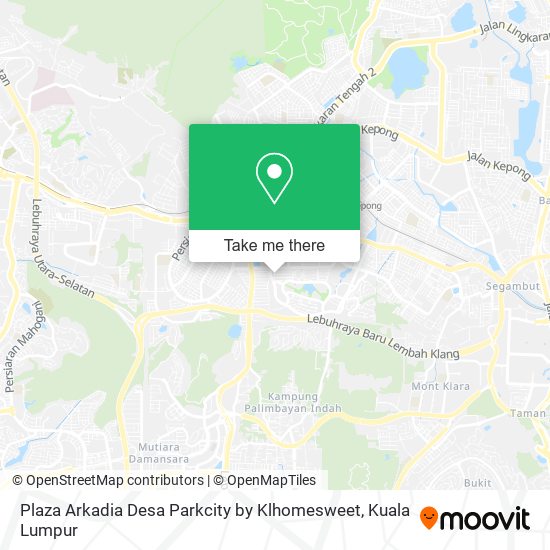 Plaza Arkadia Desa Parkcity by Klhomesweet map