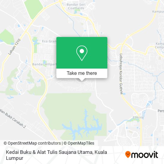 Peta Kedai Buku & Alat Tulis Saujana Utama