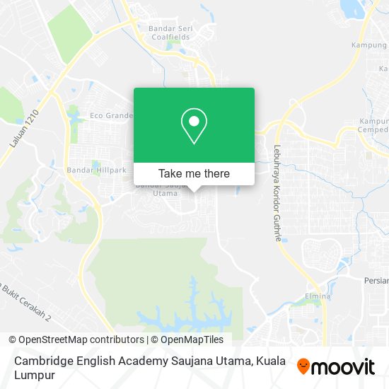 Cambridge English Academy Saujana Utama map