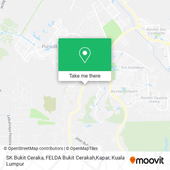 Peta SK Bukit Ceraka, FELDA Bukit Cerakah,Kapar