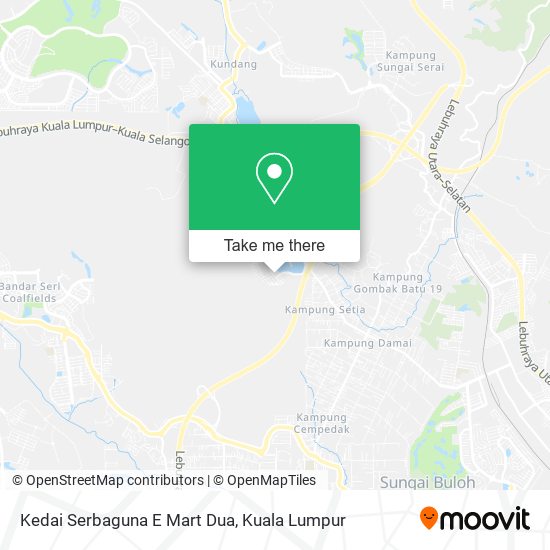 Peta Kedai Serbaguna E Mart Dua