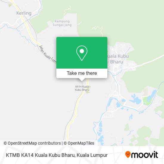 Peta KTMB KA14 Kuala Kubu Bharu