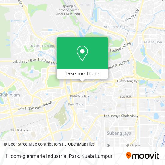 Hicom-glenmarie Industrial Park map