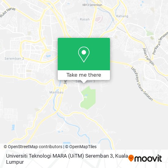 Universiti Teknologi MARA (UiTM) Seremban 3 map
