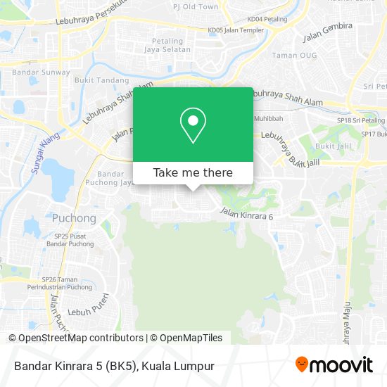 Bandar Kinrara 5 (BK5) map