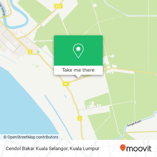 Peta Cendol Bakar Kuala Selangor