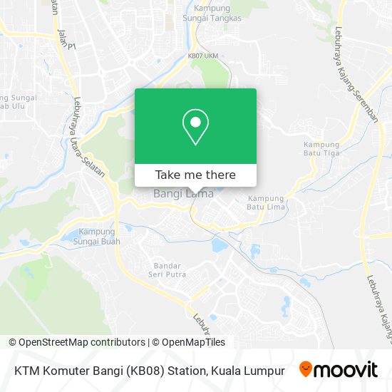 KTM Komuter Bangi (KB08) Station map