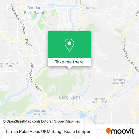 Peta Taman Paku Pakis UKM Bangi