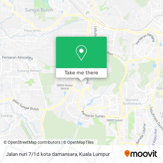 Jalan nuri 7 / 1d  kota damansara map