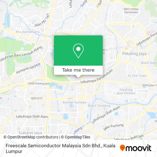 Peta Freescale Semiconductor Malaysia Sdn Bhd.