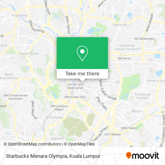 Starbucks Menara Olympia map
