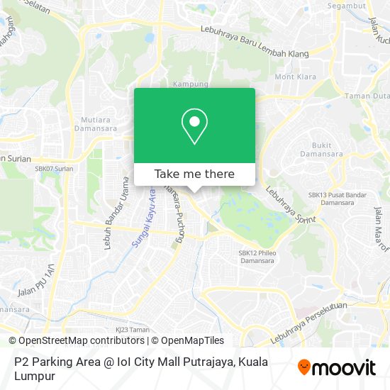 P2 Parking Area @ IoI City Mall Putrajaya map