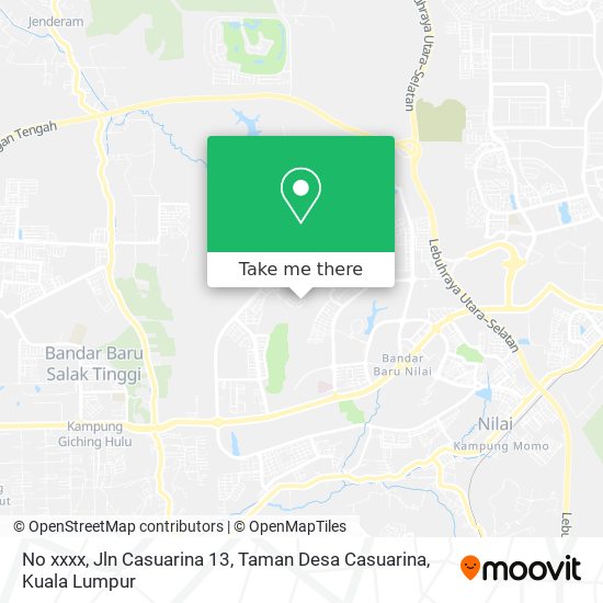 No xxxx, Jln Casuarina 13, Taman Desa Casuarina map